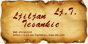 Ljiljan Tešankić vizit kartica